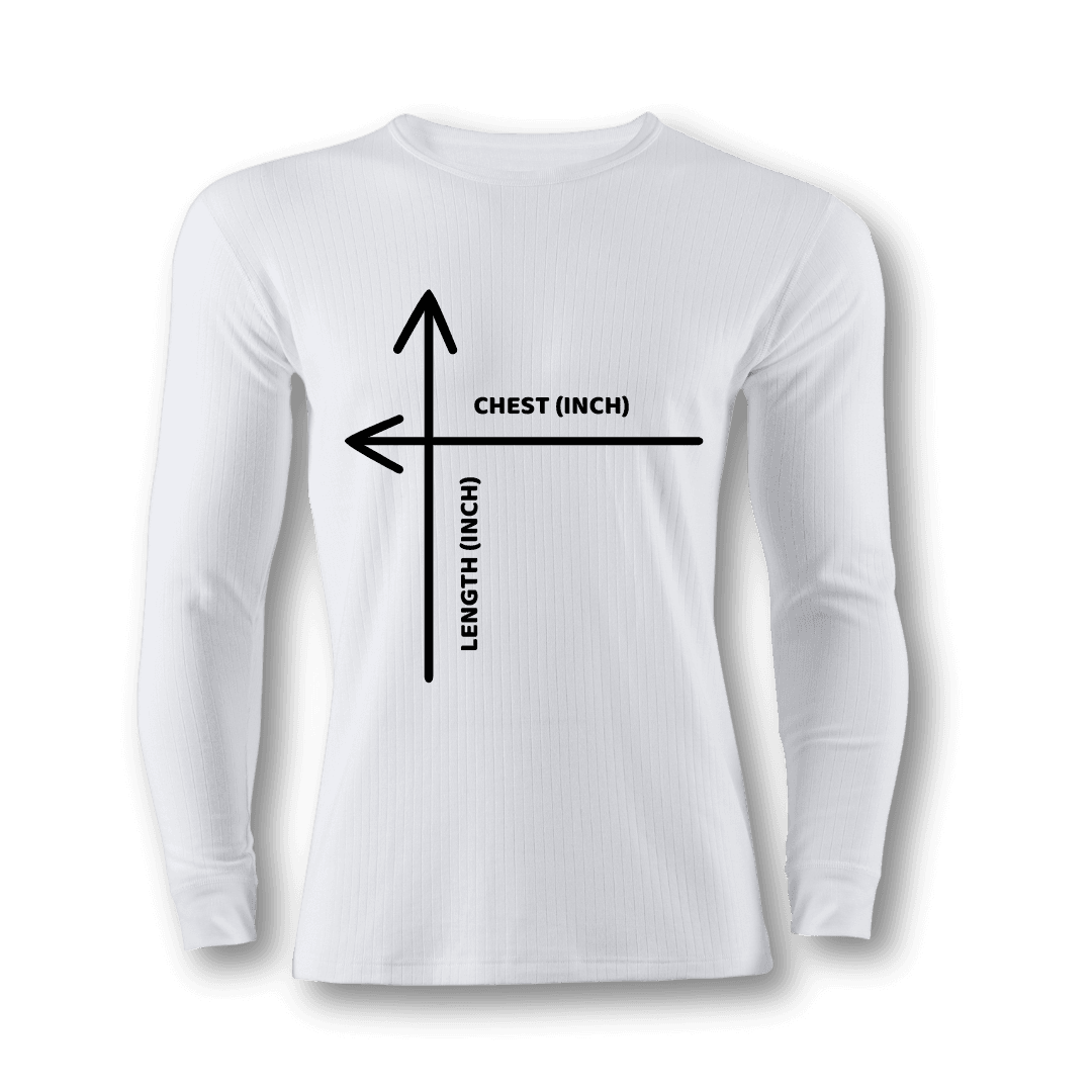 Men Size Chart Full Sleeve T Shirt