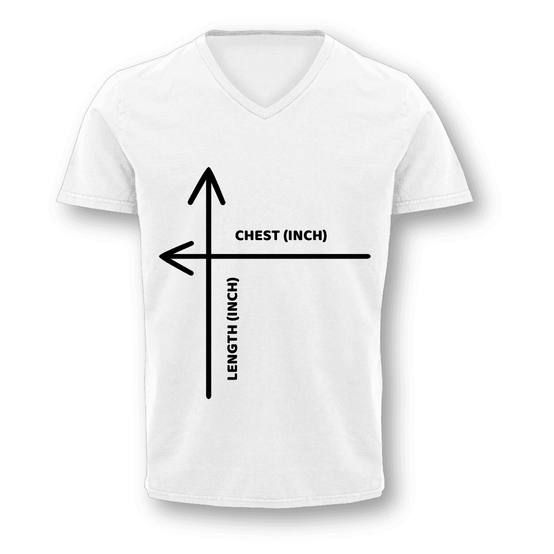Men Size Chart=v Neck T Shirt