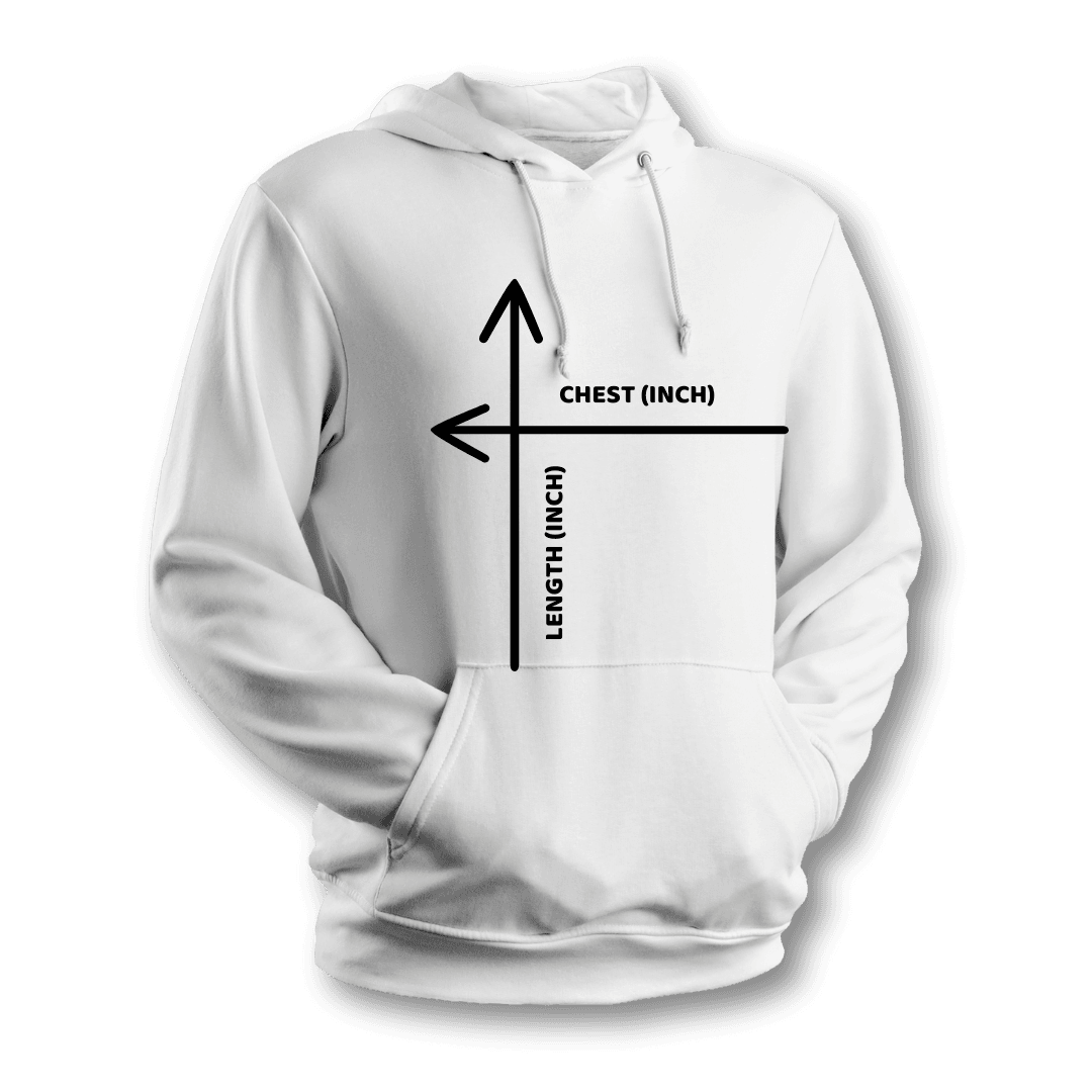 Unisex Size Chart Hoodie Sweatshirt