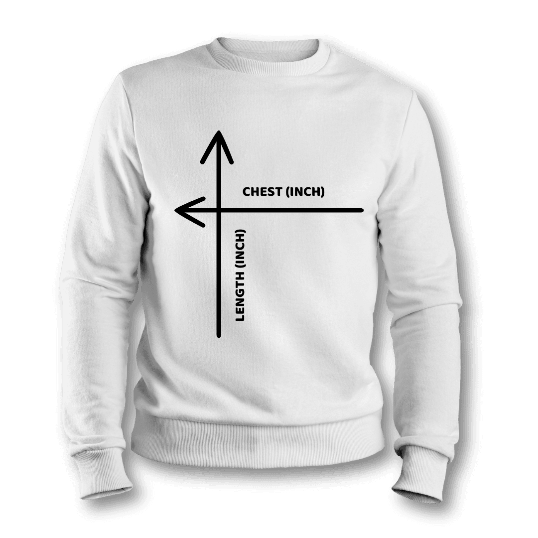 Unisex Size Chart Sweatshirt